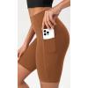 imageODODOS ODCLOUD Womens High Waist Lounge Yoga Shorts with Pockets 4quot6quot8quot10quot Buttery Soft Biker ShortsCaramel
