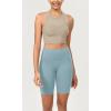 imageODODOS ODCLOUD Womens High Waist Lounge Yoga Shorts with Pockets 4quot6quot8quot10quot Buttery Soft Biker ShortsChambray