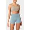 imageODODOS ODCLOUD Womens High Waist Lounge Yoga Shorts with Pockets 4quot6quot8quot10quot Buttery Soft Biker ShortsChambray