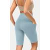 imageODODOS ODCLOUD Womens High Waist Lounge Yoga Shorts with Pockets 4quot6quot8quot10quot Buttery Soft Biker ShortsChambray