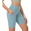imageODODOS ODCLOUD Womens High Waist Lounge Yoga Shorts with Pockets 4quot6quot8quot10quot Buttery Soft Biker ShortsChambray