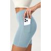 imageODODOS ODCLOUD Womens High Waist Lounge Yoga Shorts with Pockets 4quot6quot8quot10quot Buttery Soft Biker ShortsChambray