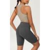 imageODODOS ODCLOUD Womens High Waist Lounge Yoga Shorts with Pockets 4quot6quot8quot10quot Buttery Soft Biker ShortsCharcoal