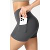 imageODODOS ODCLOUD Womens High Waist Lounge Yoga Shorts with Pockets 4quot6quot8quot10quot Buttery Soft Biker ShortsCharcoal