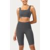 imageODODOS ODCLOUD Womens High Waist Lounge Yoga Shorts with Pockets 4quot6quot8quot10quot Buttery Soft Biker ShortsCharcoal