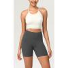 imageODODOS ODCLOUD Womens High Waist Lounge Yoga Shorts with Pockets 4quot6quot8quot10quot Buttery Soft Biker ShortsCharcoal