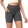 imageODODOS ODCLOUD Womens High Waist Lounge Yoga Shorts with Pockets 4quot6quot8quot10quot Buttery Soft Biker ShortsCharcoal