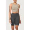 imageODODOS ODCLOUD Womens High Waist Lounge Yoga Shorts with Pockets 4quot6quot8quot10quot Buttery Soft Biker ShortsCharcoal