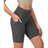 imageODODOS ODCLOUD Womens High Waist Lounge Yoga Shorts with Pockets 4quot6quot8quot10quot Buttery Soft Biker ShortsCharcoal