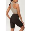 imageODODOS ODCLOUD Womens High Waist Lounge Yoga Shorts with Pockets 4quot6quot8quot10quot Buttery Soft Biker ShortsDark Brown