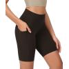 imageODODOS ODCLOUD Womens High Waist Lounge Yoga Shorts with Pockets 4quot6quot8quot10quot Buttery Soft Biker ShortsDark Brown