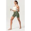 imageODODOS ODCLOUD Womens High Waist Lounge Yoga Shorts with Pockets 4quot6quot8quot10quot Buttery Soft Biker ShortsDark Olive