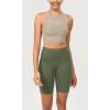 imageODODOS ODCLOUD Womens High Waist Lounge Yoga Shorts with Pockets 4quot6quot8quot10quot Buttery Soft Biker ShortsDark Olive