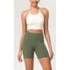 imageODODOS ODCLOUD Womens High Waist Lounge Yoga Shorts with Pockets 4quot6quot8quot10quot Buttery Soft Biker ShortsDark Olive
