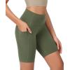 imageODODOS ODCLOUD Womens High Waist Lounge Yoga Shorts with Pockets 4quot6quot8quot10quot Buttery Soft Biker ShortsDark Olive