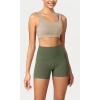 imageODODOS ODCLOUD Womens High Waist Lounge Yoga Shorts with Pockets 4quot6quot8quot10quot Buttery Soft Biker ShortsDark Olive