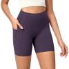 imageODODOS ODCLOUD Womens High Waist Lounge Yoga Shorts with Pockets 4quot6quot8quot10quot Buttery Soft Biker ShortsDark Purple