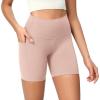 imageODODOS ODCLOUD Womens High Waist Lounge Yoga Shorts with Pockets 4quot6quot8quot10quot Buttery Soft Biker ShortsDusty Pink