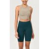 imageODODOS ODCLOUD Womens High Waist Lounge Yoga Shorts with Pockets 4quot6quot8quot10quot Buttery Soft Biker ShortsForest Teal