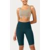 imageODODOS ODCLOUD Womens High Waist Lounge Yoga Shorts with Pockets 4quot6quot8quot10quot Buttery Soft Biker ShortsForest Teal