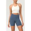 imageODODOS ODCLOUD Womens High Waist Lounge Yoga Shorts with Pockets 4quot6quot8quot10quot Buttery Soft Biker ShortsInk Blue