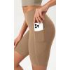 imageODODOS ODCLOUD Womens High Waist Lounge Yoga Shorts with Pockets 4quot6quot8quot10quot Buttery Soft Biker ShortsLight Brown