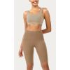 imageODODOS ODCLOUD Womens High Waist Lounge Yoga Shorts with Pockets 4quot6quot8quot10quot Buttery Soft Biker ShortsLight Brown