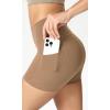 imageODODOS ODCLOUD Womens High Waist Lounge Yoga Shorts with Pockets 4quot6quot8quot10quot Buttery Soft Biker ShortsLight Brown