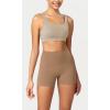 imageODODOS ODCLOUD Womens High Waist Lounge Yoga Shorts with Pockets 4quot6quot8quot10quot Buttery Soft Biker ShortsLight Brown