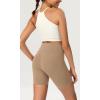 imageODODOS ODCLOUD Womens High Waist Lounge Yoga Shorts with Pockets 4quot6quot8quot10quot Buttery Soft Biker ShortsLight Brown