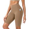 imageODODOS ODCLOUD Womens High Waist Lounge Yoga Shorts with Pockets 4quot6quot8quot10quot Buttery Soft Biker ShortsLight Brown