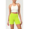 imageODODOS ODCLOUD Womens High Waist Lounge Yoga Shorts with Pockets 4quot6quot8quot10quot Buttery Soft Biker ShortsNeon Green