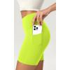 imageODODOS ODCLOUD Womens High Waist Lounge Yoga Shorts with Pockets 4quot6quot8quot10quot Buttery Soft Biker ShortsNeon Green
