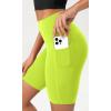 imageODODOS ODCLOUD Womens High Waist Lounge Yoga Shorts with Pockets 4quot6quot8quot10quot Buttery Soft Biker ShortsNeon Green