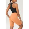 imageODODOS ODCLOUD Womens High Waist Lounge Yoga Shorts with Pockets 4quot6quot8quot10quot Buttery Soft Biker ShortsNeon Orange