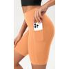 imageODODOS ODCLOUD Womens High Waist Lounge Yoga Shorts with Pockets 4quot6quot8quot10quot Buttery Soft Biker ShortsNeon Orange