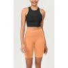 imageODODOS ODCLOUD Womens High Waist Lounge Yoga Shorts with Pockets 4quot6quot8quot10quot Buttery Soft Biker ShortsNeon Orange