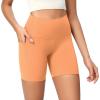 imageODODOS ODCLOUD Womens High Waist Lounge Yoga Shorts with Pockets 4quot6quot8quot10quot Buttery Soft Biker ShortsNeon Orange