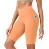 imageODODOS ODCLOUD Womens High Waist Lounge Yoga Shorts with Pockets 4quot6quot8quot10quot Buttery Soft Biker ShortsNeon Orange