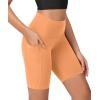 imageODODOS ODCLOUD Womens High Waist Lounge Yoga Shorts with Pockets 4quot6quot8quot10quot Buttery Soft Biker ShortsNeon Orange