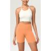 imageODODOS ODCLOUD Womens High Waist Lounge Yoga Shorts with Pockets 4quot6quot8quot10quot Buttery Soft Biker ShortsNeon Orange