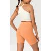 imageODODOS ODCLOUD Womens High Waist Lounge Yoga Shorts with Pockets 4quot6quot8quot10quot Buttery Soft Biker ShortsNeon Orange