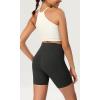 imageODODOS ODCLOUD Womens High Waist Lounge Yoga Shorts with Pockets 4quot6quot8quot10quot Buttery Soft Biker ShortsOnyx Black Grey