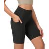imageODODOS ODCLOUD Womens High Waist Lounge Yoga Shorts with Pockets 4quot6quot8quot10quot Buttery Soft Biker ShortsOnyx Black Grey