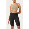 imageODODOS ODCLOUD Womens High Waist Lounge Yoga Shorts with Pockets 4quot6quot8quot10quot Buttery Soft Biker ShortsOnyx Black Grey