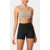 imageODODOS ODCLOUD Womens High Waist Lounge Yoga Shorts with Pockets 4quot6quot8quot10quot Buttery Soft Biker ShortsOnyx Black Grey