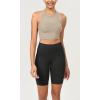 imageODODOS ODCLOUD Womens High Waist Lounge Yoga Shorts with Pockets 4quot6quot8quot10quot Buttery Soft Biker ShortsOnyx Black Grey