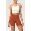 imageODODOS ODCLOUD Womens High Waist Lounge Yoga Shorts with Pockets 4quot6quot8quot10quot Buttery Soft Biker ShortsOrange Rust