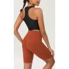 imageODODOS ODCLOUD Womens High Waist Lounge Yoga Shorts with Pockets 4quot6quot8quot10quot Buttery Soft Biker ShortsOrange Rust