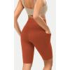 imageODODOS ODCLOUD Womens High Waist Lounge Yoga Shorts with Pockets 4quot6quot8quot10quot Buttery Soft Biker ShortsOrange Rust